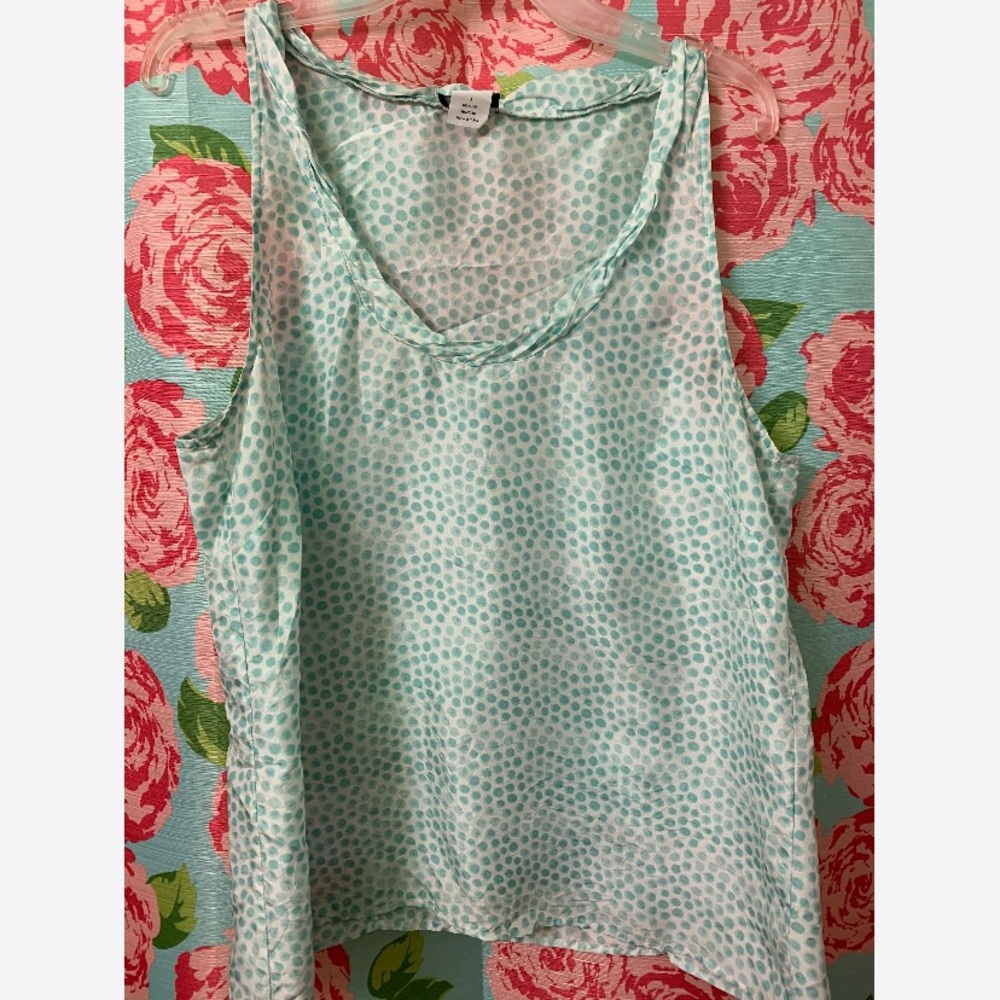Silk suiting tank top